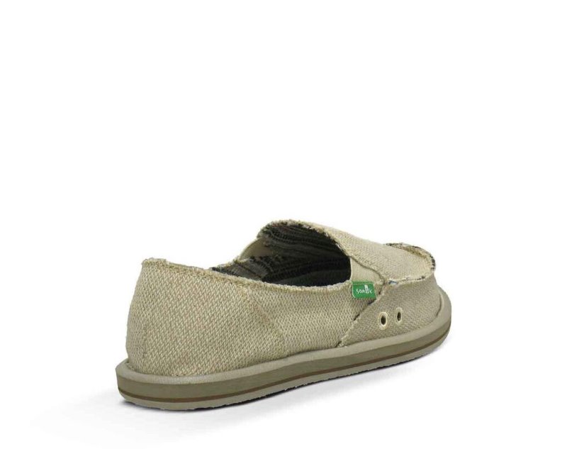 Beige Sanuk Donna Hemp Women's Shoes | 27ZLHBAJG