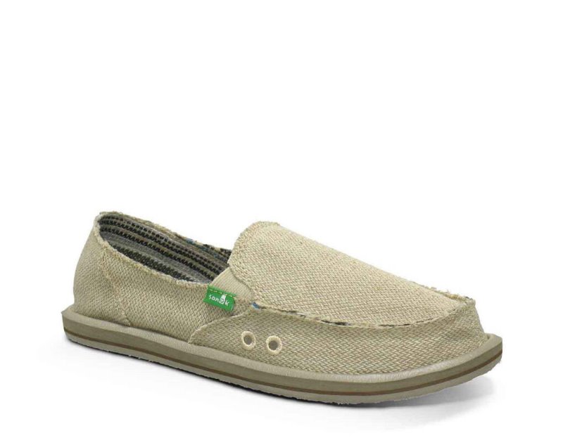 Beige Sanuk Donna Hemp Women's Sidewalk Surfers | 23CJWKGHE