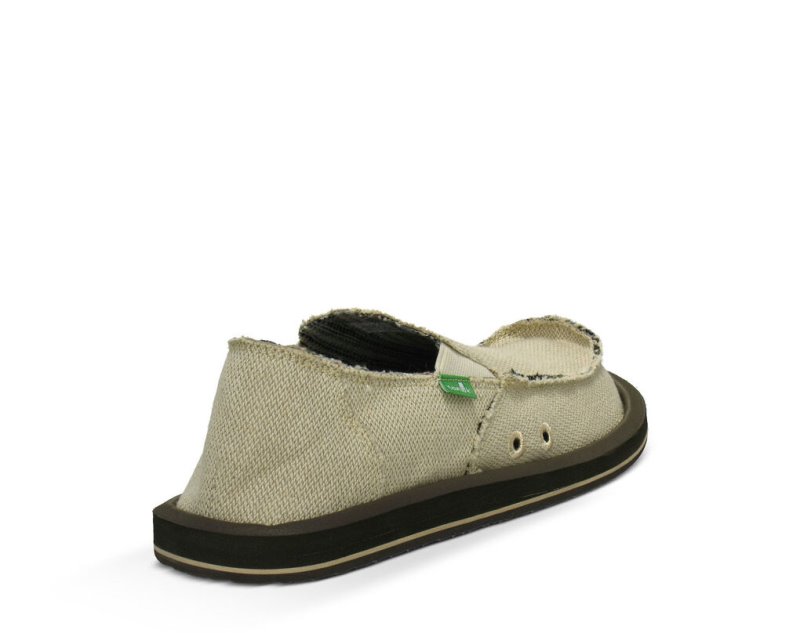 Beige Sanuk Hemp Men's Sidewalk Surfers | 60QOPZTNG