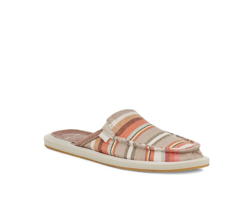 Beige Sanuk You Got My Back Blanket Sustainable Slip On Women's Sandals | 86XUZLTQF