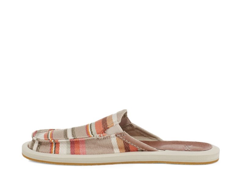 Beige Sanuk You Got My Back Blanket Sustainable Slip On Women's Sandals | 86XUZLTQF