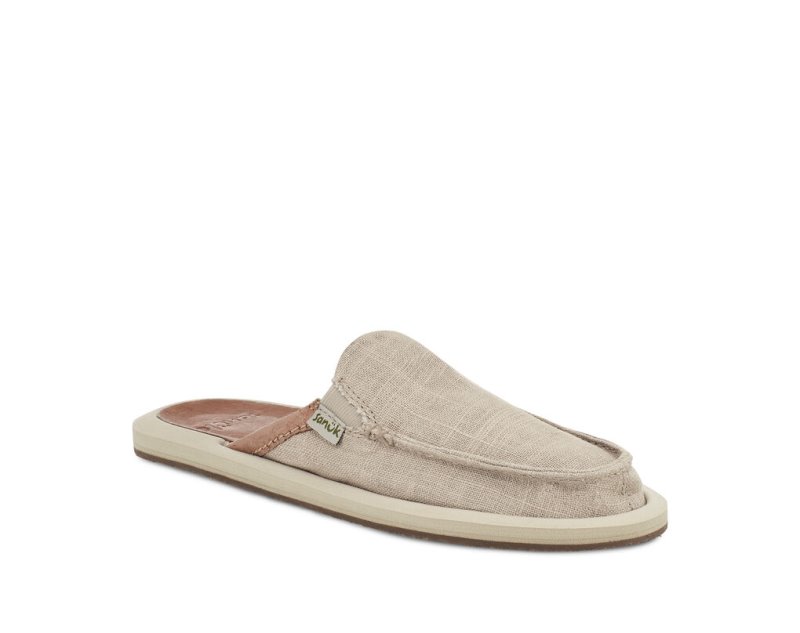 Beige Sanuk You Got My Back Hemp Slipper Women's Shoes | 28OEQGDIA