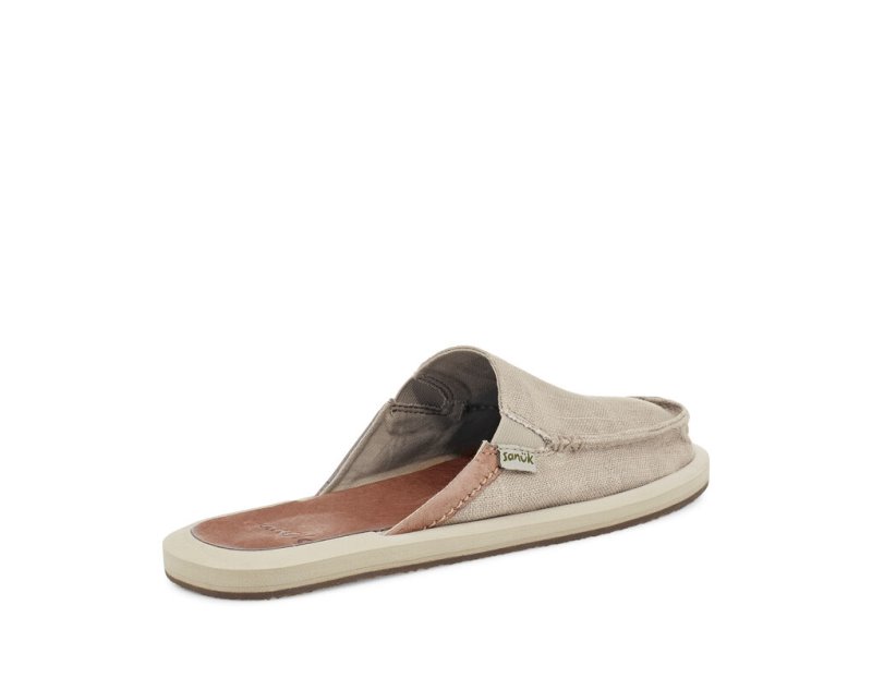 Beige Sanuk You Got My Back Hemp Slipper Women's Shoes | 28OEQGDIA