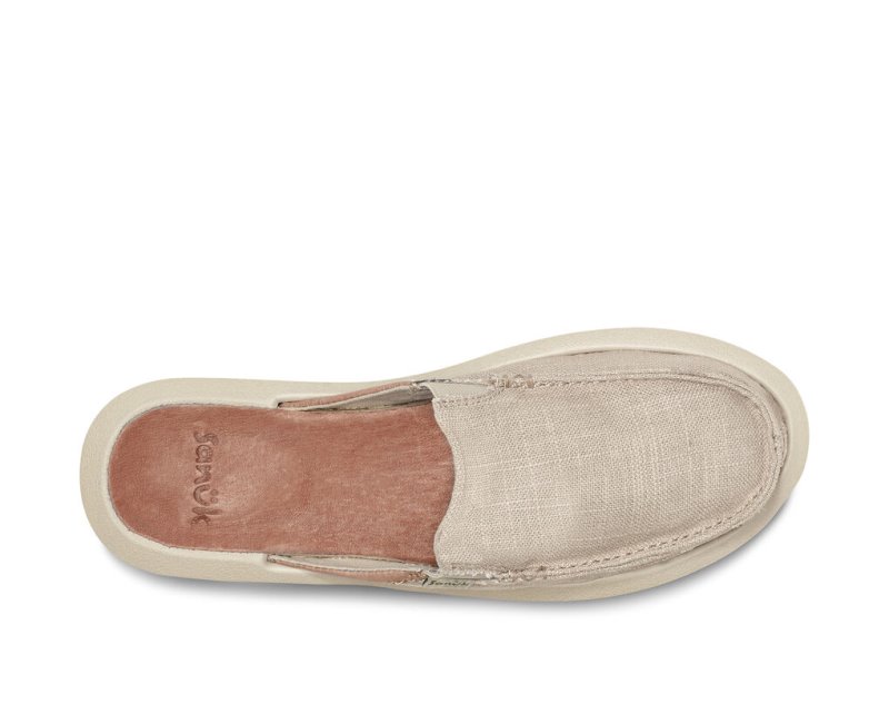 Beige Sanuk You Got My Back Hemp Slipper Women's Shoes | 28OEQGDIA