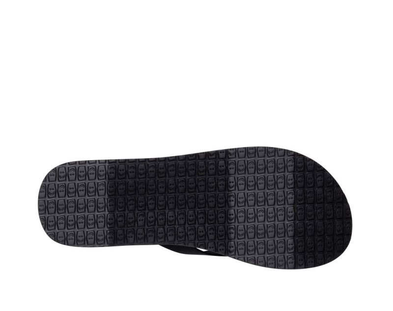 Black Sanuk Ashland St Vegan Women's Flip Flops | 73SFAOPWI