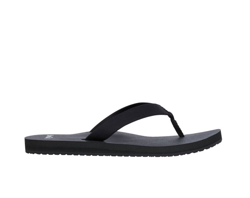 Black Sanuk Ashland St Vegan Women\'s Flip Flops | 73SFAOPWI