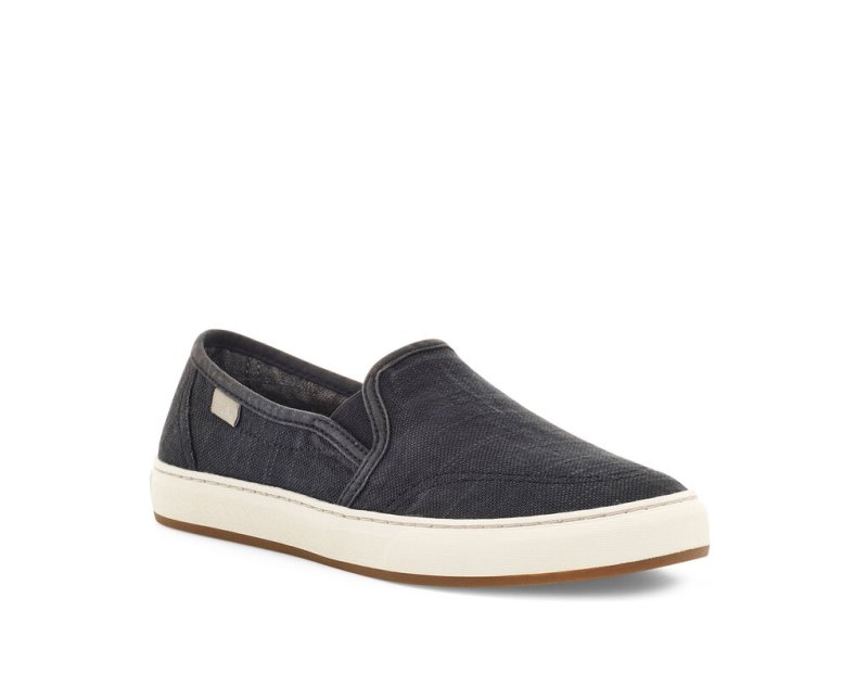 Black Sanuk Avery Hemp Vegan Slip On Women's Shoes | 78OFJWAQZ