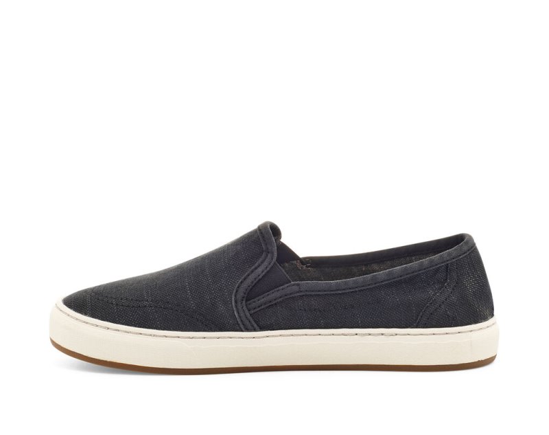 Black Sanuk Avery Hemp Vegan Slip On Women's Shoes | 78OFJWAQZ