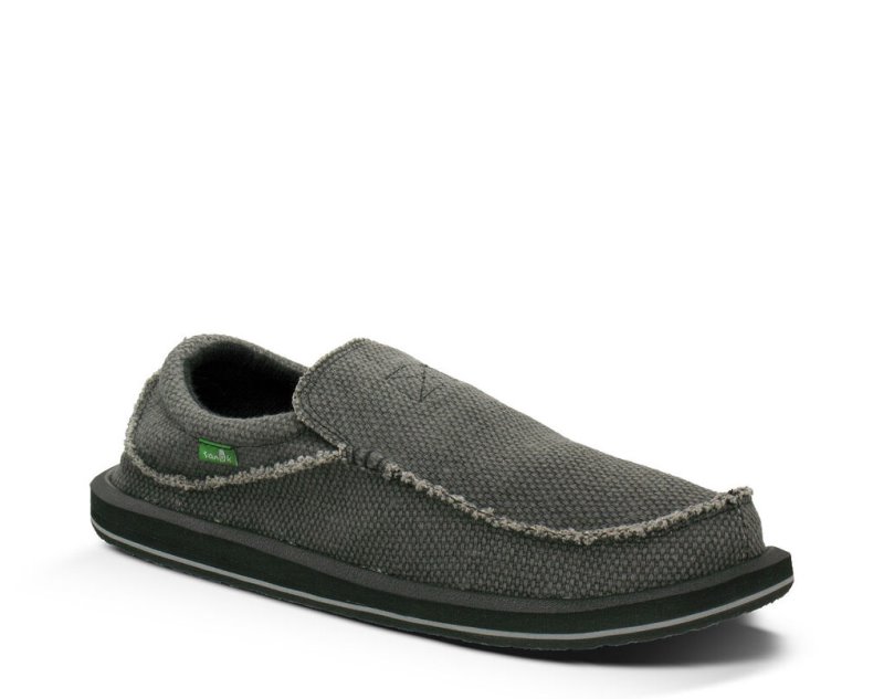 Black Sanuk Chiba Men's Sidewalk Surfers | 68CIFLSZK