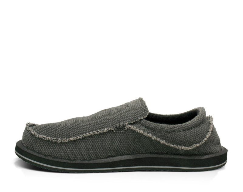 Black Sanuk Chiba Men's Sidewalk Surfers | 68CIFLSZK