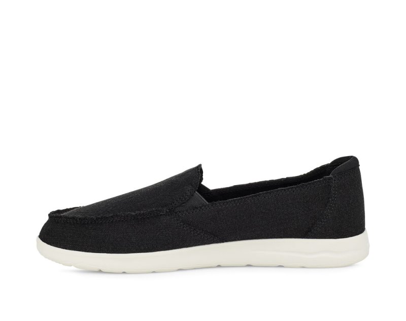 Black Sanuk Donna Lite Tx Canvas Slip On Women's Sidewalk Surfers | 26CQJWPKE