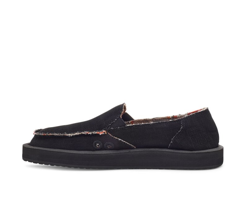 Black Sanuk Donna St Hemp Women's Shoes | 81AJFDERZ