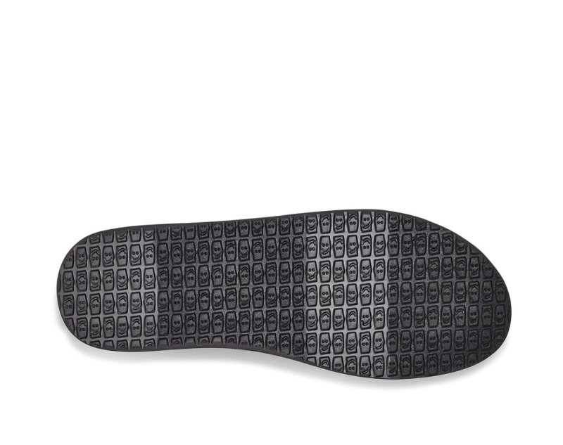 Black Sanuk Donna St Hemp Women's Sidewalk Surfers | 24ZGLQOIA