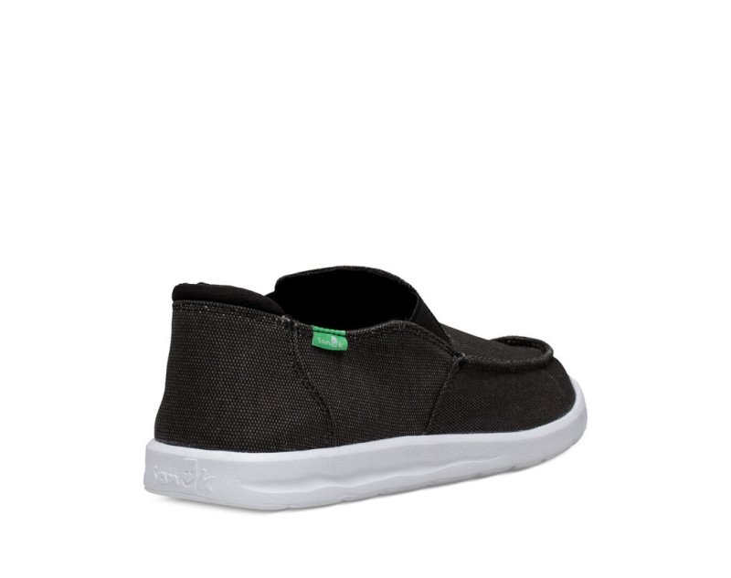 Black Sanuk Hi Five Men's Shoes | 74LPJGXDA