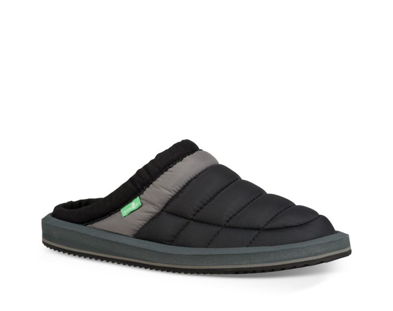 Black Sanuk Lil Puffer Low Kids' Sidewalk Surfers | 65JWPYVZN