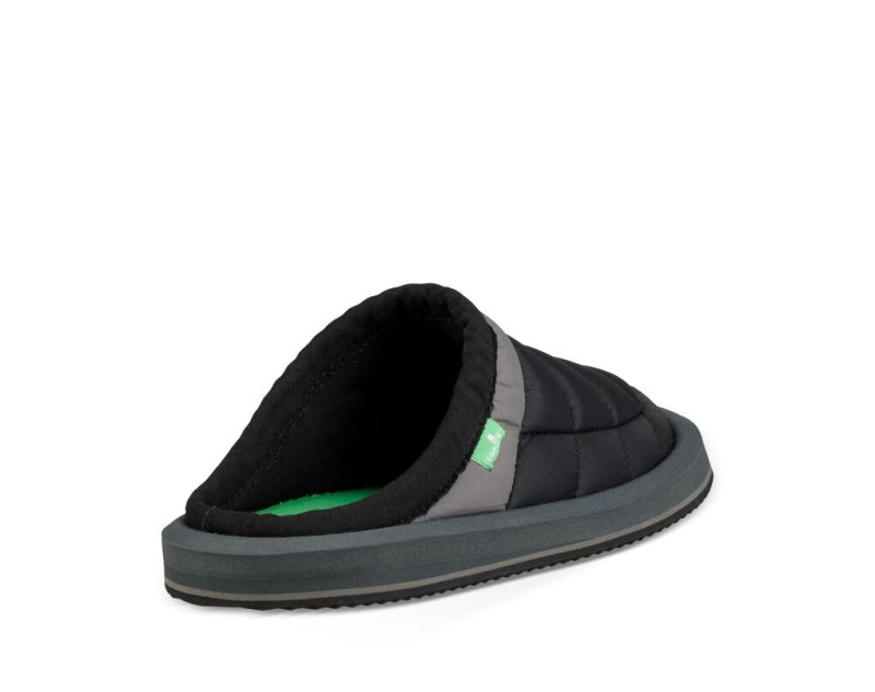 Black Sanuk Lil Puffer Low Kids' Sidewalk Surfers | 65JWPYVZN