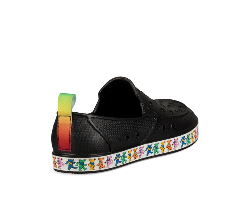 Black Sanuk Lil Walker Kids' Sidewalk Surfers | 46ATFBDRU