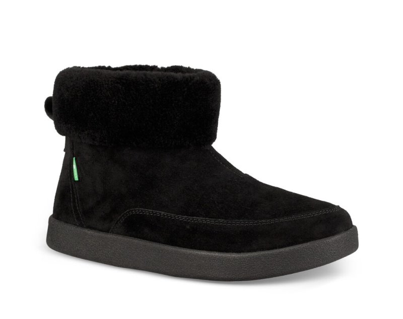 Black Sanuk New Bootah Suede Women's Boots | 82EFQUKIH