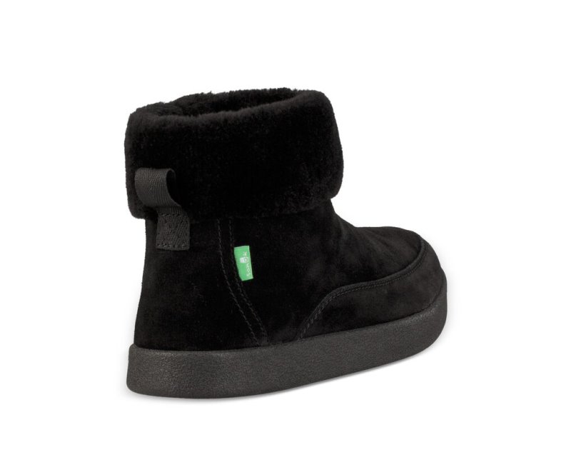 Black Sanuk New Bootah Suede Women's Boots | 82EFQUKIH