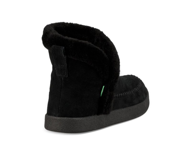 Black Sanuk Nice Bootah Suede Women's Boots | 15XTCNLVQ