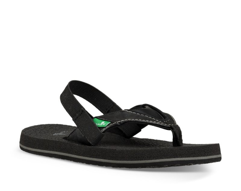 Black Sanuk Root Beer Cozy Kids' Sandals | 85YVMAEOU