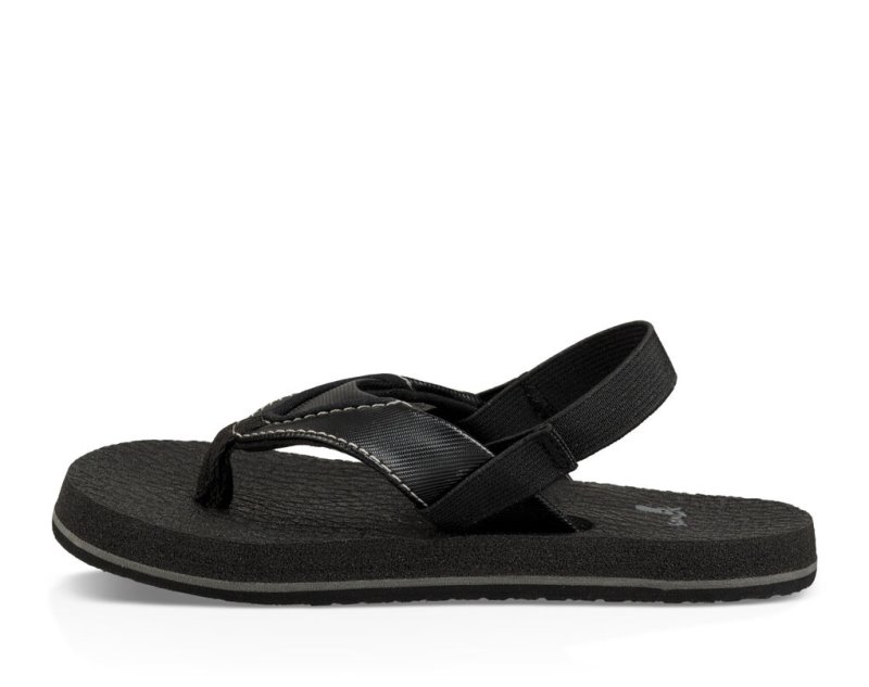 Black Sanuk Root Beer Cozy Kids' Sandals | 85YVMAEOU