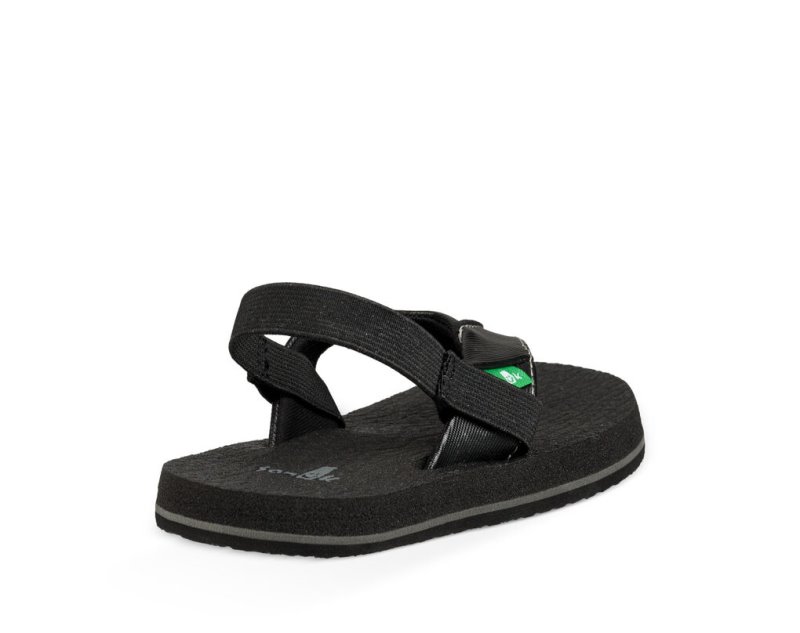 Black Sanuk Root Beer Cozy Kids' Sandals | 85YVMAEOU