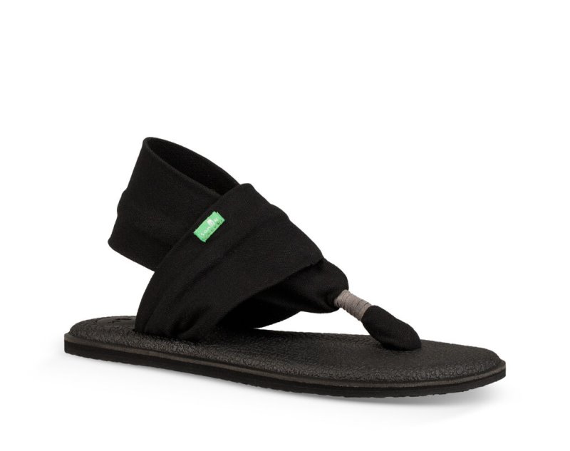 Black Sanuk Sandals Yoga Sling 2 Women's Sandals | 70CNHAFVX