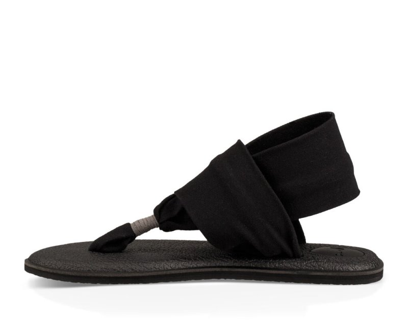 Black Sanuk Sandals Yoga Sling 2 Women's Sandals | 70CNHAFVX