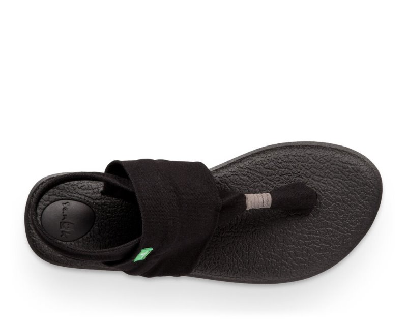 Black Sanuk Sandals Yoga Sling 2 Women's Sandals | 70CNHAFVX