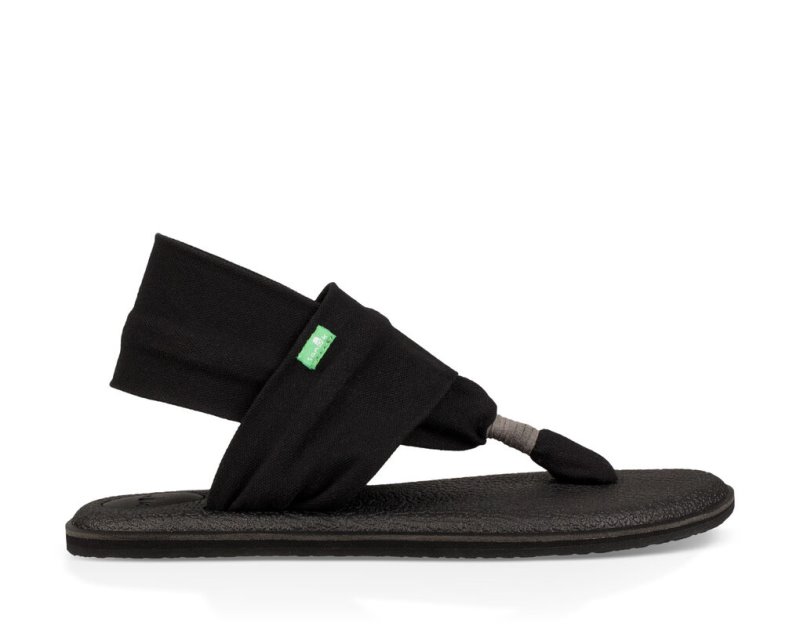 Black Sanuk Sandals Yoga Sling 2 Women\'s Sandals | 70CNHAFVX