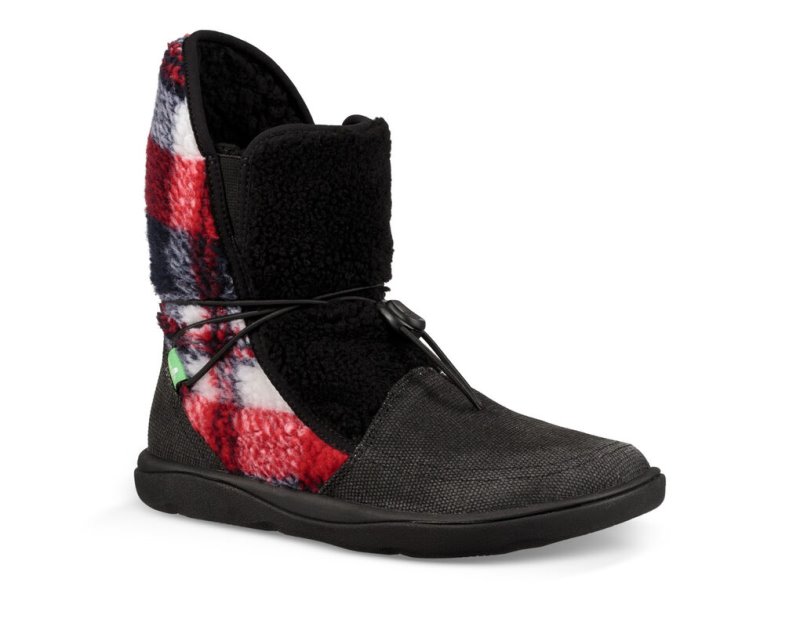 Black Sanuk Tripper Flurry Women's Boots | 24IPDMYNU