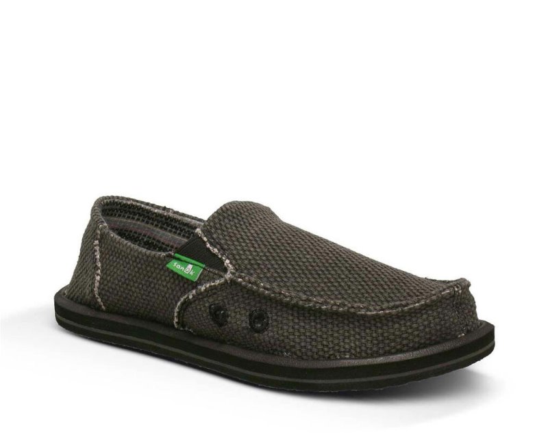 Black Sanuk Vagabond Kids' Sidewalk Surfers | 56PGTYBSO