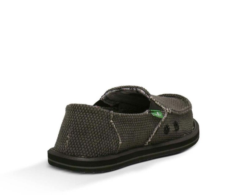 Black Sanuk Vagabond Kids' Sidewalk Surfers | 56PGTYBSO