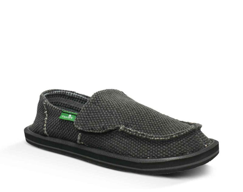 Black Sanuk Vagabond Kids' Sidewalk Surfers | 85SJCIRPD