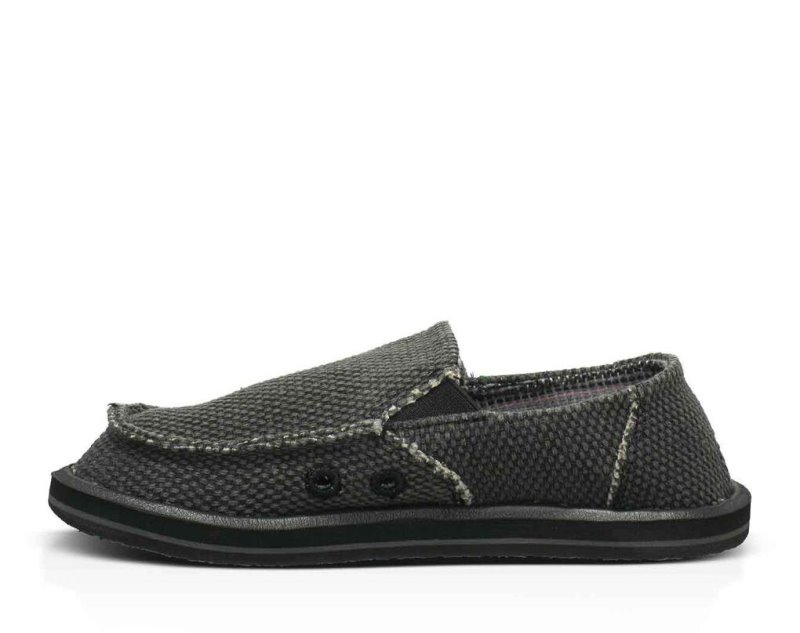 Black Sanuk Vagabond Kids' Sidewalk Surfers | 85SJCIRPD