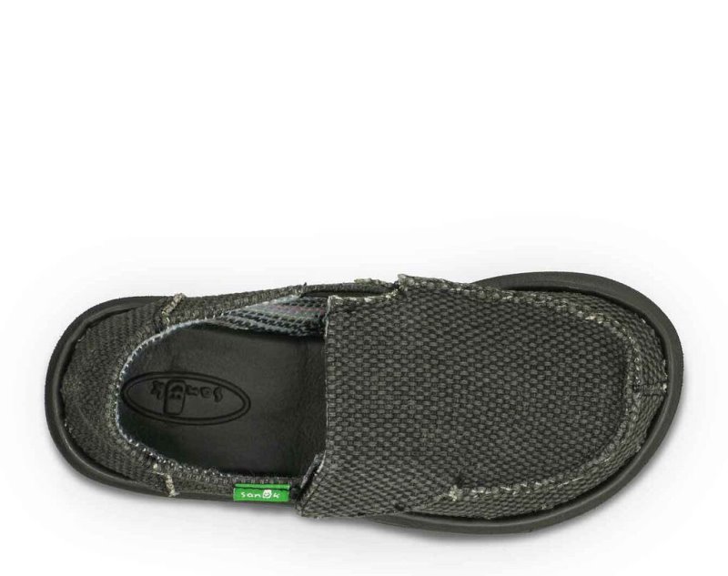 Black Sanuk Vagabond Kids' Sidewalk Surfers | 85SJCIRPD