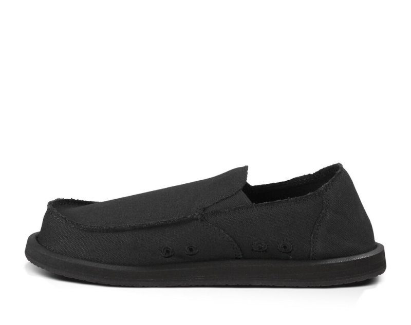 Black Sanuk Vagabond Men's Shoes | 07JDELBWO