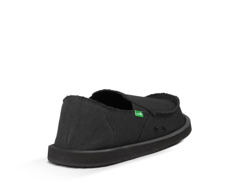 Black Sanuk Vagabond Men's Shoes | 07JDELBWO