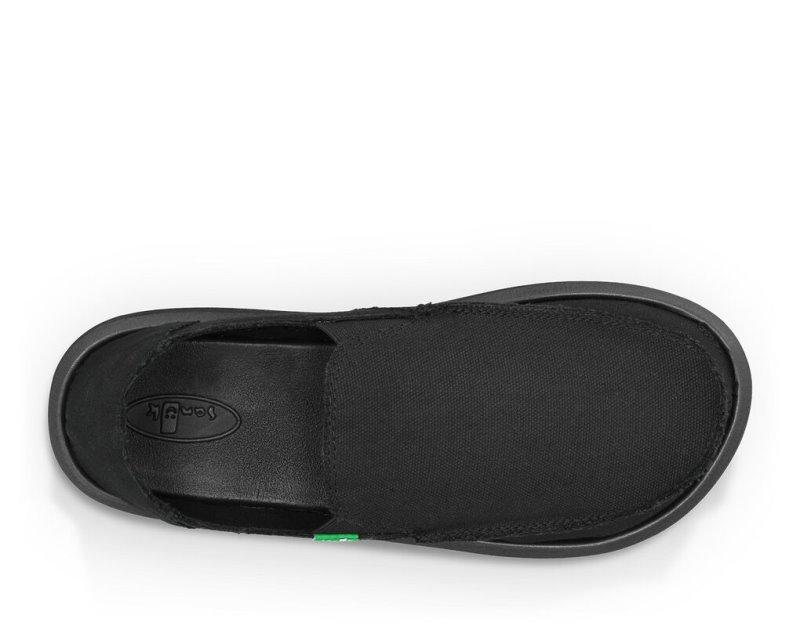 Black Sanuk Vagabond Men's Shoes | 07JDELBWO