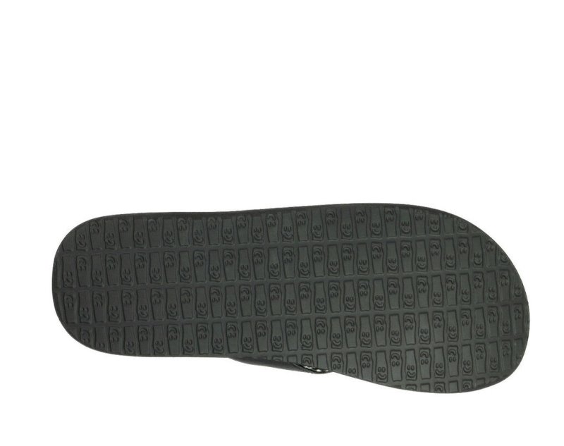 Black Sanuk Yoga Mat Women's Flip Flops | 40GDPENIK