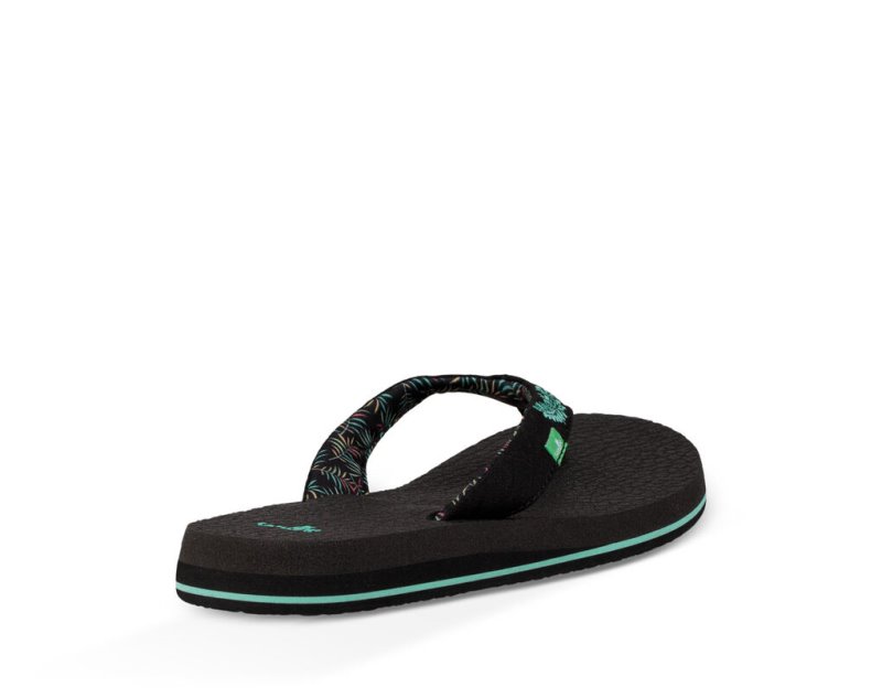 Black Sanuk Yoga Paradise 2 Women's Flip Flops | 73DOFYPHB