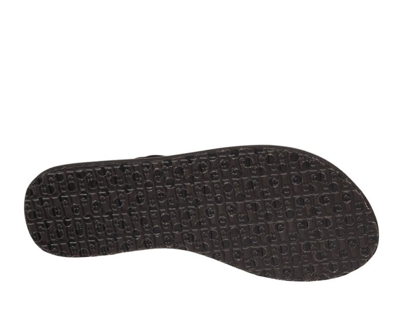 Black Sanuk Yoga Sling 2 Women's Flip Flops | 58RHDLGIA