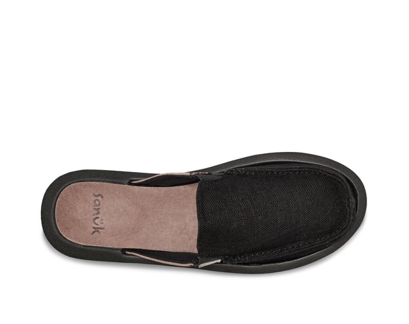 Black Sanuk You Got My Back Hemp Slipper Women's Shoes | 19GKOZFXQ