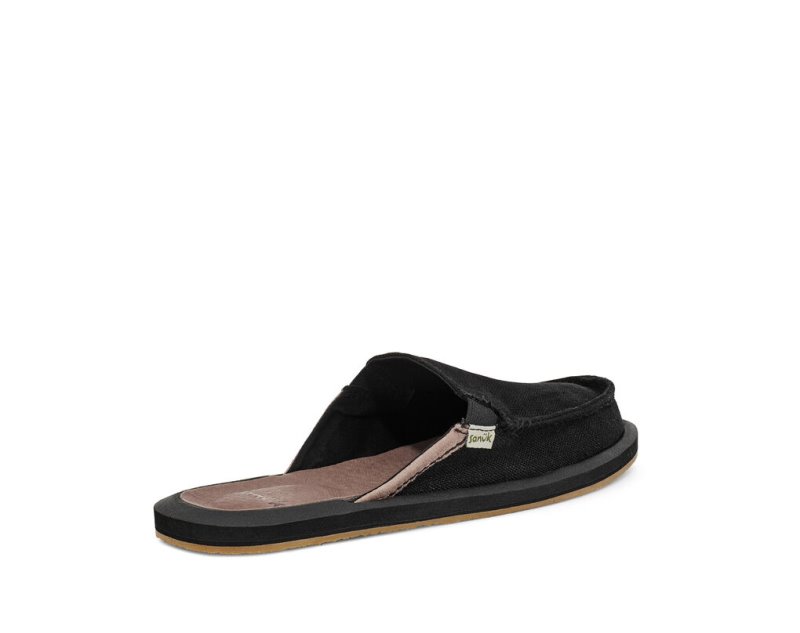 Black Sanuk You Got My Back Hemp Women's Sandals | 60MXYEPKZ