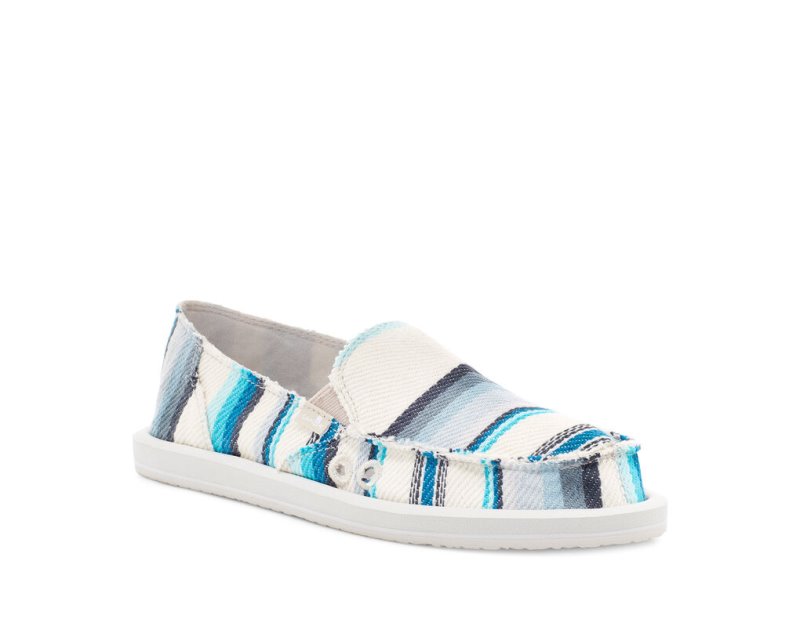 Blue Sanuk Donna Blanket Slip On Women's Shoes | 53RJPDACI