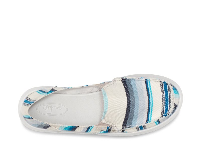 Blue Sanuk Donna Blanket Slip On Women's Shoes | 53RJPDACI