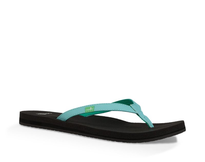 Blue Sanuk Yoga Joy Women's Flip Flops | 54GCVZTLO