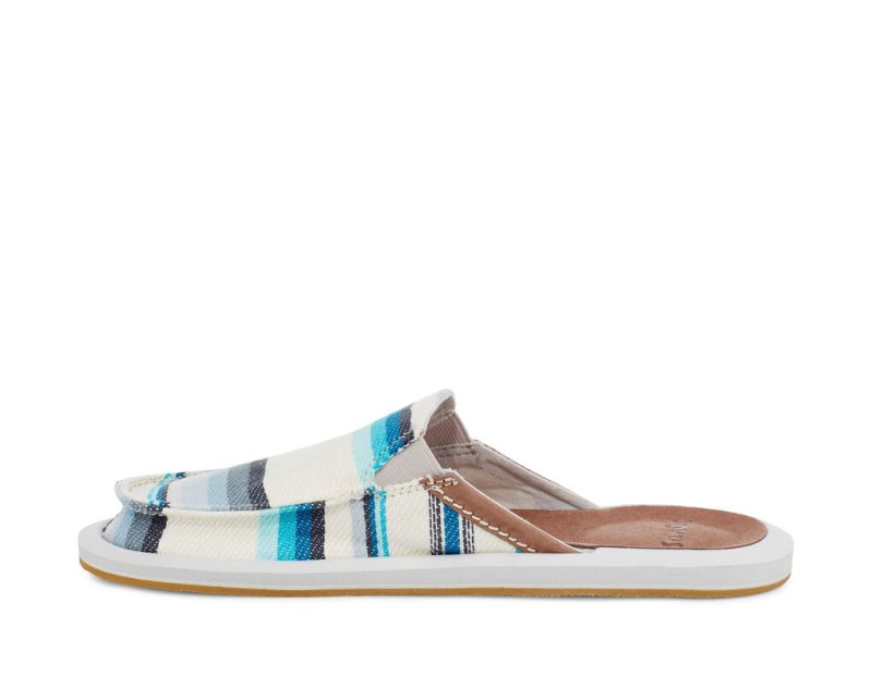 Blue Sanuk You Got My Back Blanket Sustainable Slip On Women's Sandals | 06OGTIBDW