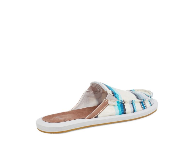 Blue Sanuk You Got My Back Blanket Sustainable Slip On Women's Sandals | 06OGTIBDW